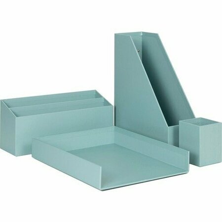 U BRANDS Desktop Set, Solid, 9-3/4inWx12inLx4-1/5inH, Teal UBR3630U0002